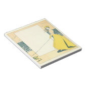 Woman Walking Dog op Strand Edward Penfield Notitieblok (Schuin)