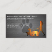 Woman Walking Dogs | Paw | Metaalstructuur Visitekaartje (Voorkant)