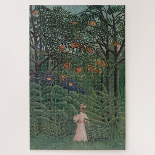 Woman Walking in an Exotic Forest, Henri Rousseau Legpuzzel (Verticaal)