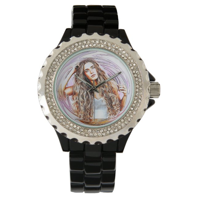 Woman Watch Emaille Band Mujer Reloj Esmalte Cryst Horloge (Voorkant)