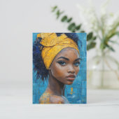 Woman Wearing Yellow Briefkaart (Staand voorkant)