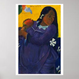 Woman with a Mango – Gauguin, 1892 Poster