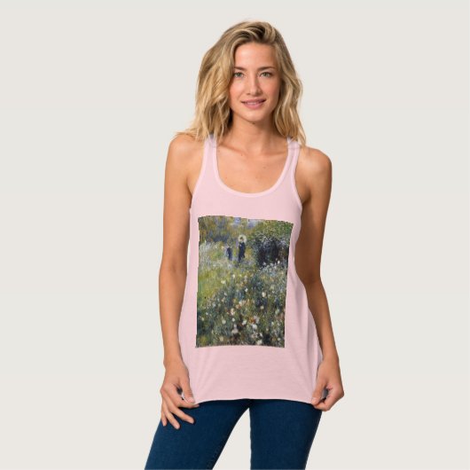 Woman with a Parasol in a Garden by Auguste Renoir Tanktop (Volledige Voorkant)