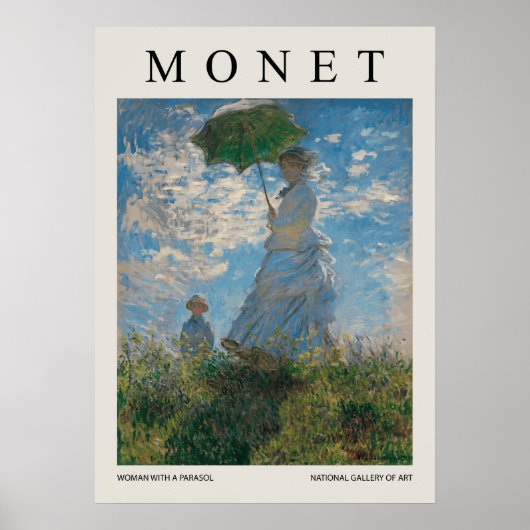 Woman With A Parasol Poster (Voorkant)