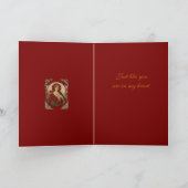 Woman With Cascading Roses Vintage Illustration Kaart (Binnen)