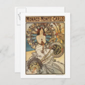 Woman with Feathers - PLM Railway Travel Poster Briefkaart (Voorkant / Achterkant)