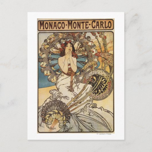 Woman with Feathers - PLM Railway Travel Poster Briefkaart (Voorkant)