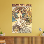 Woman with Feathers - PLM Railway Travel Poster Canvas Afdruk (Insitu (Woonkamer))