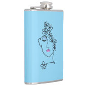 Woman With Flowers Line Art   Heupfles (Rechts)