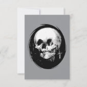 Woman With Halloween Cranium Reflection In Mirror Kaart (Voorkant)