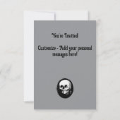 Woman With Halloween Cranium Reflection In Mirror Kaart (Achterkant)