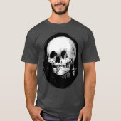 Woman With Halloween Cranium Reflection In Mirror T-shirt (Voorkant)