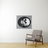 Woman With Halloween Cranium Reflection In Mirror Wandkleed (In Situ (horizontaal))