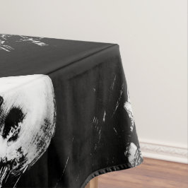 Woman with Halloween Skull Reflection In Mirror Tafelkleed