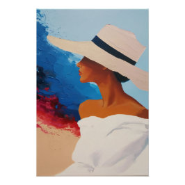 woman with Hat Perfect Poster