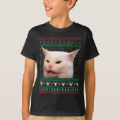 Woman Yelling At A Cat Ugly X-mas Sweaters Funny M (Voorkant)