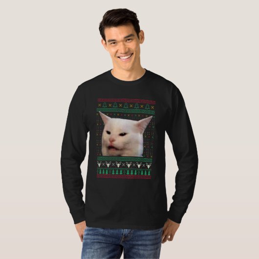 Woman Yelling at a Cat Ugly X mas Sweaters  Meme D (Voorkant volledig)