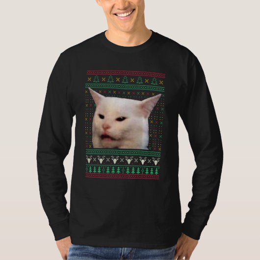 Woman Yelling at a Cat Ugly X mas Sweaters Meme D (Voorkant)