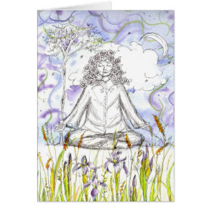 Woman Yoga Meditation Namaste Roos Tekening Blank