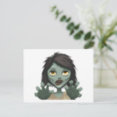 Woman Zombie - Emoji Briefkaart (Staand voorkant)