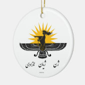 WomanLifeFreedom 2-Sided Kurdish Ceramic Ornament (Links)