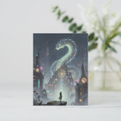 Womanon a Precipice Overlooking on Ancient City Briefkaart (Staand voorkant)