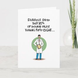 Woman's 58th Verjaardag Groet Kaart