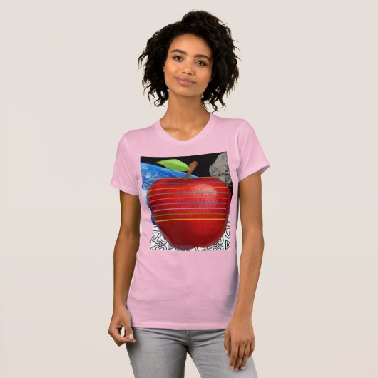 Womans Apple Space Heart shirt (Voorkant volledig)