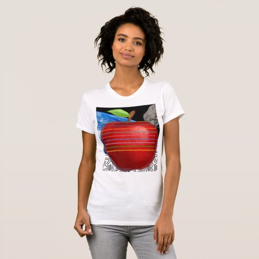 Womans Apple Space Heart shirt (Voorkant volledig)