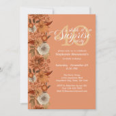 Woman's Autumn Flower Surprise 40th Birthday Kaart (Voorkant)