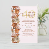 Woman's Autumn Flower Surprise 40th Birthday Kaart (Staand voorkant)
