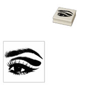 Womans Eye Makeup Beauty Black en white Art Rubberstempel (Gestempeld)