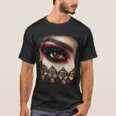 Woman's eye with a striking red iris t-shirt (Voorkant)