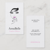 Woman's Face Beauty Salon Cosmetoloog Visitekaartje (Voorkant / Achterkant)