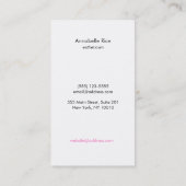 Woman's Face Beauty Salon Cosmetoloog Visitekaartje (Achterkant)