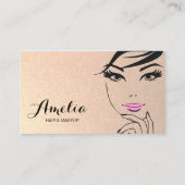 Woman's Face Beauty Salon & Spa Gold Visitekaartje (Voorkant)