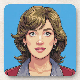 Woman's Face Pixel Art Onderzetter Set
