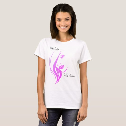 Woman's Face Pro-Choice T-shirt (Voorkant volledig)