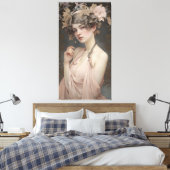 Woman's Femininity, Nouveau Art Canvas Afdruk (Insitu (Slaapkamer))