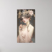 Woman's Femininity, Nouveau Art Canvas Afdruk (Voorkant)