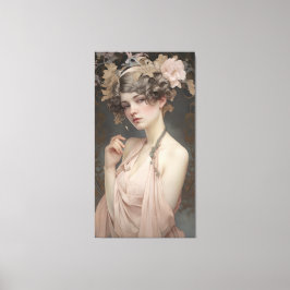 Woman's Femininity, Nouveau Art Canvas Afdruk