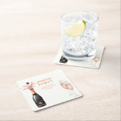 Woman's Funny Popping Champagne 40th Birthday Kartonnen Onderzetters (Insitu)