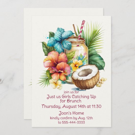 Woman's Gettogether Kaart (Voorkant / Achterkant)