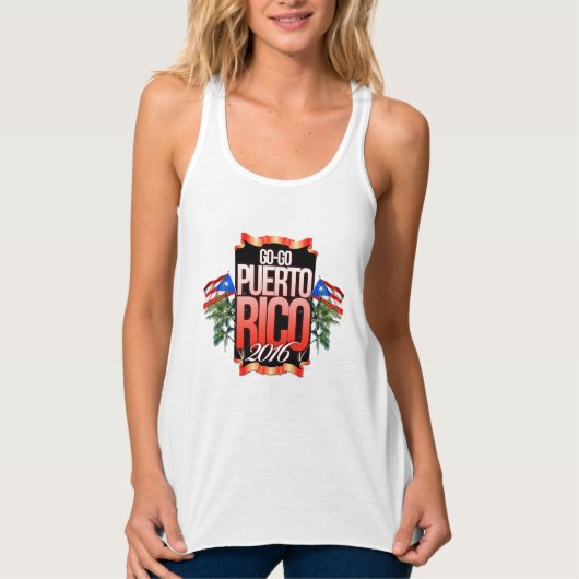 Womans Go-GoPuertoRico racerback-shirt Tanktop (Voorkant)