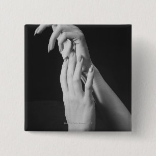 Womans Hands Vierkante Button 5,1 Cm