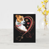 Womans Jack Russell Terrier Shirt Parson Russell T Kaart (Gele Bloem)