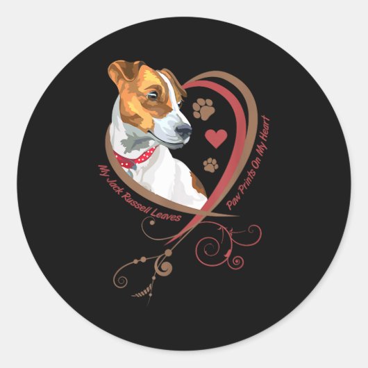 Womans Jack Russell Terrier Shirt Parson Russell T Ronde Sticker (Voorkant)