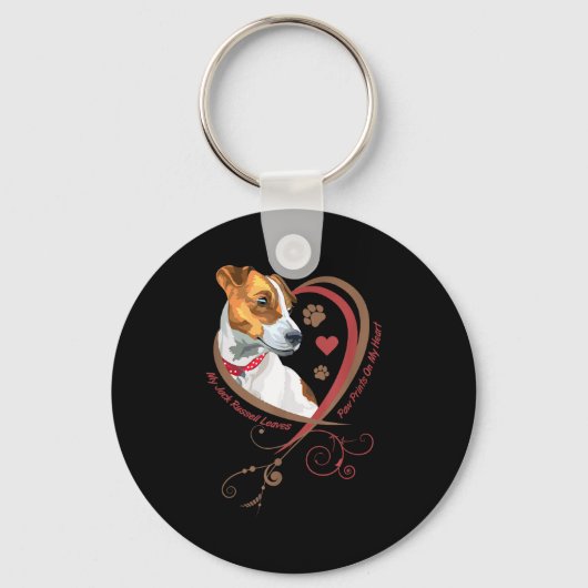 Womans Jack Russell Terrier Shirt Parson Russell T Sleutelhanger (Voorkant)