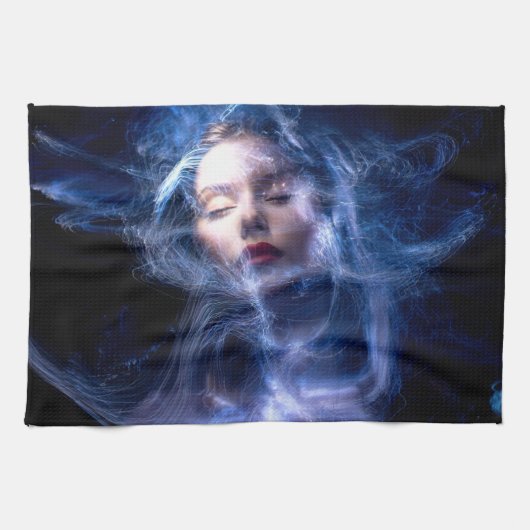 Womans krijgen lichte schilderkeukenhanddoek theedoek (Horizontaal)