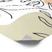 Womans laten zien hoe modern kunst afdrukken, Abst Poster (Hoek)